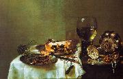Willem Claesz Heda Breakfast Still Life with Blackberry Pie oil painting reproduction